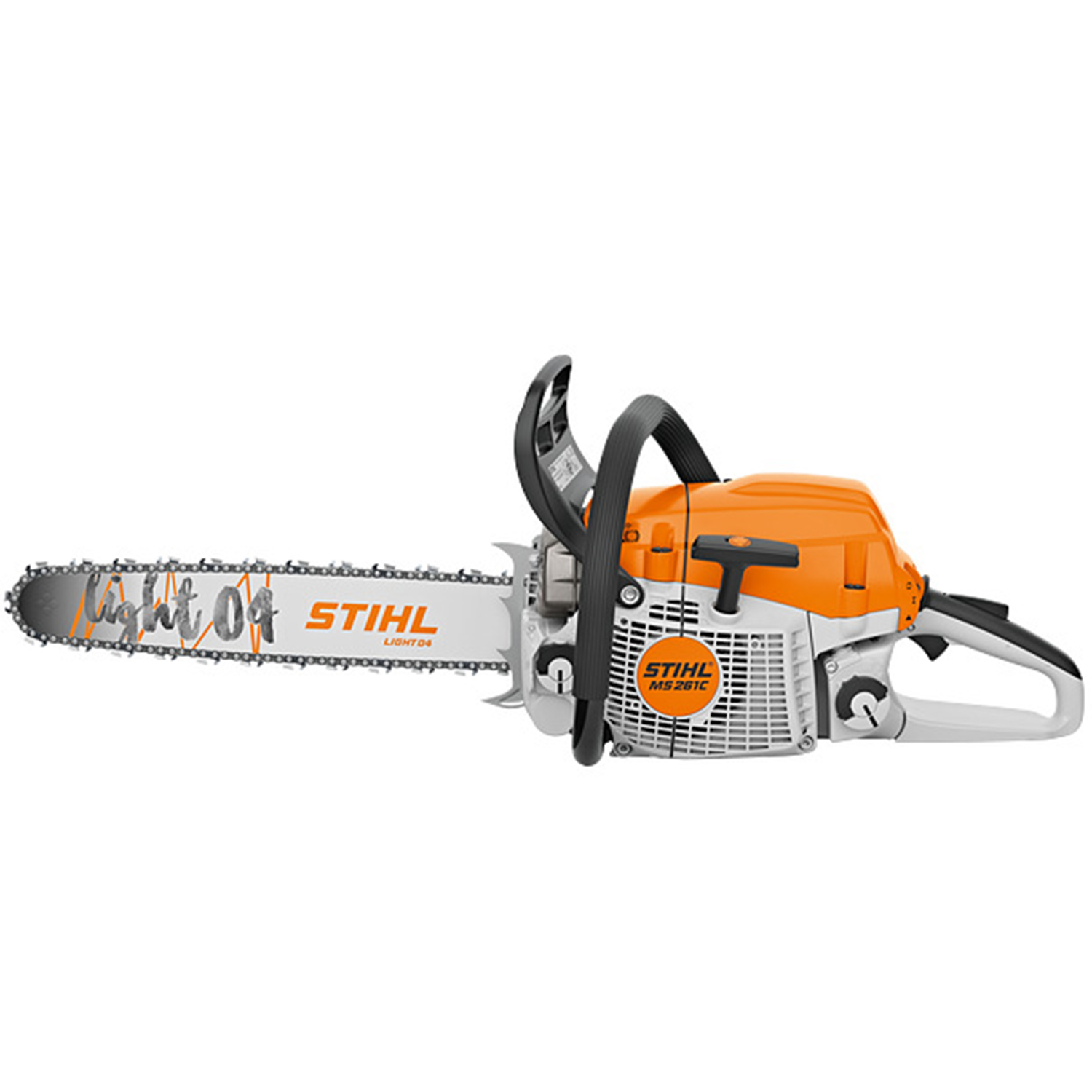 STIHL MS 261 motorsag på hvit bakgrunn